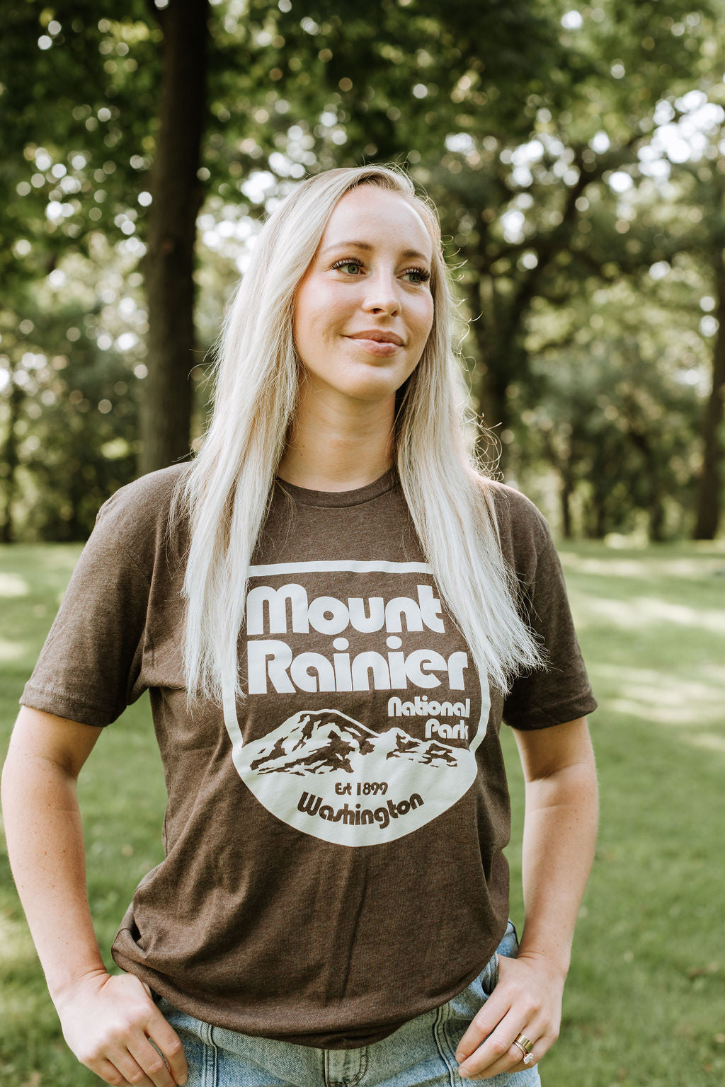 Mount Rainier T-Shirt Brown