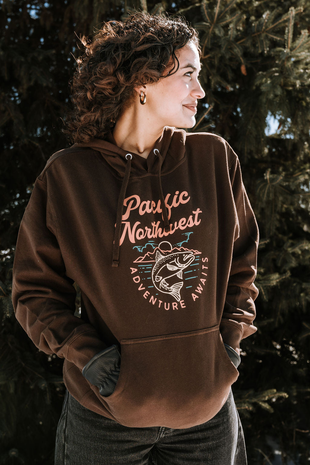 Angler Hoodie Brown