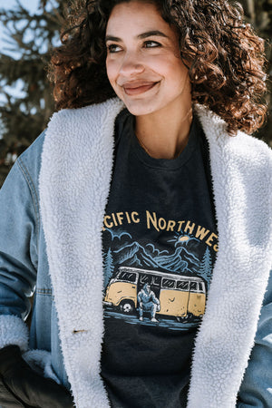 The Sasquatch Bus T-Shirt Navy